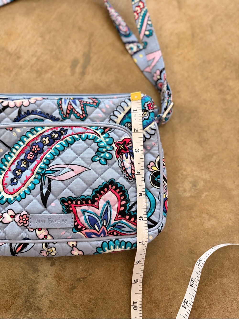 NWT Vera Bradley Makani Paisley RFID Little Hipster Crossbody Bag Blue - Picture 10 of 11
